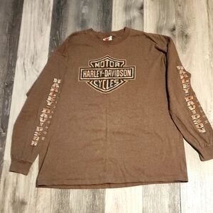 Harley-Davidson Brown Long Sleeve Shirt